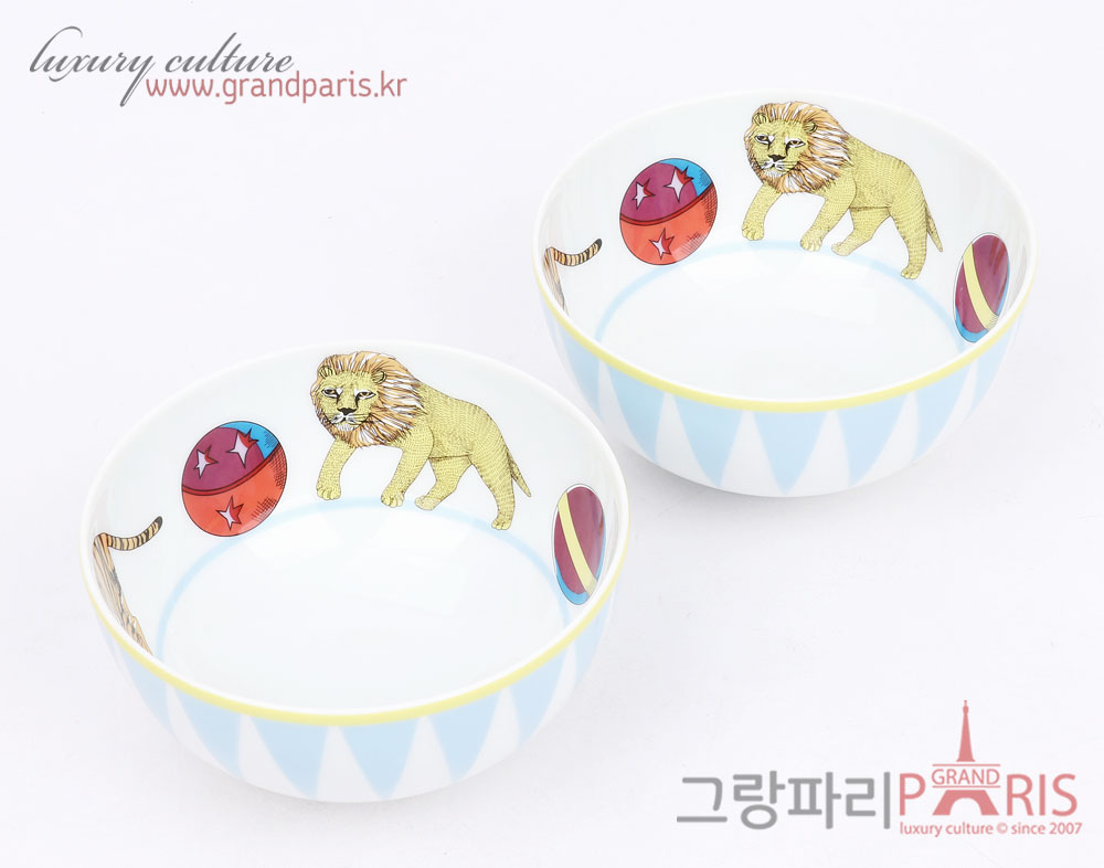 에르메스 화이트 블루 Circus 미니 볼 2개 SET