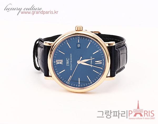 IWC 포르토피노 다크블루 금장 오토메틱 시계 IW356522