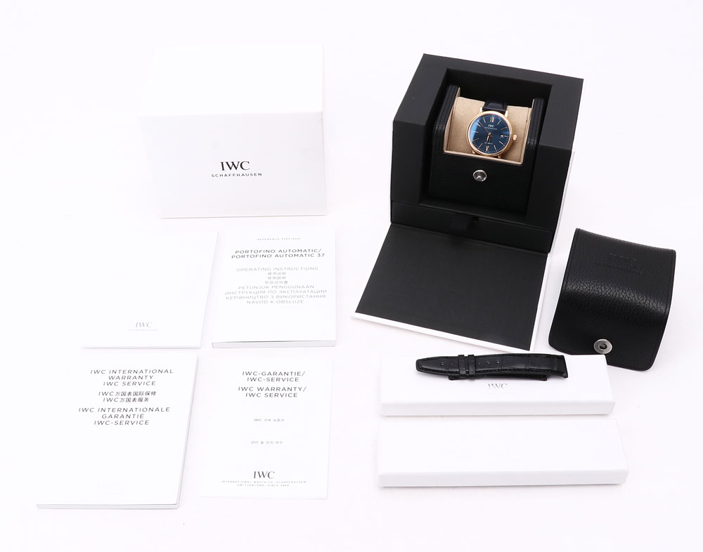 IWC 포르토피노 다크블루 금장 오토메틱 시계 IW356522