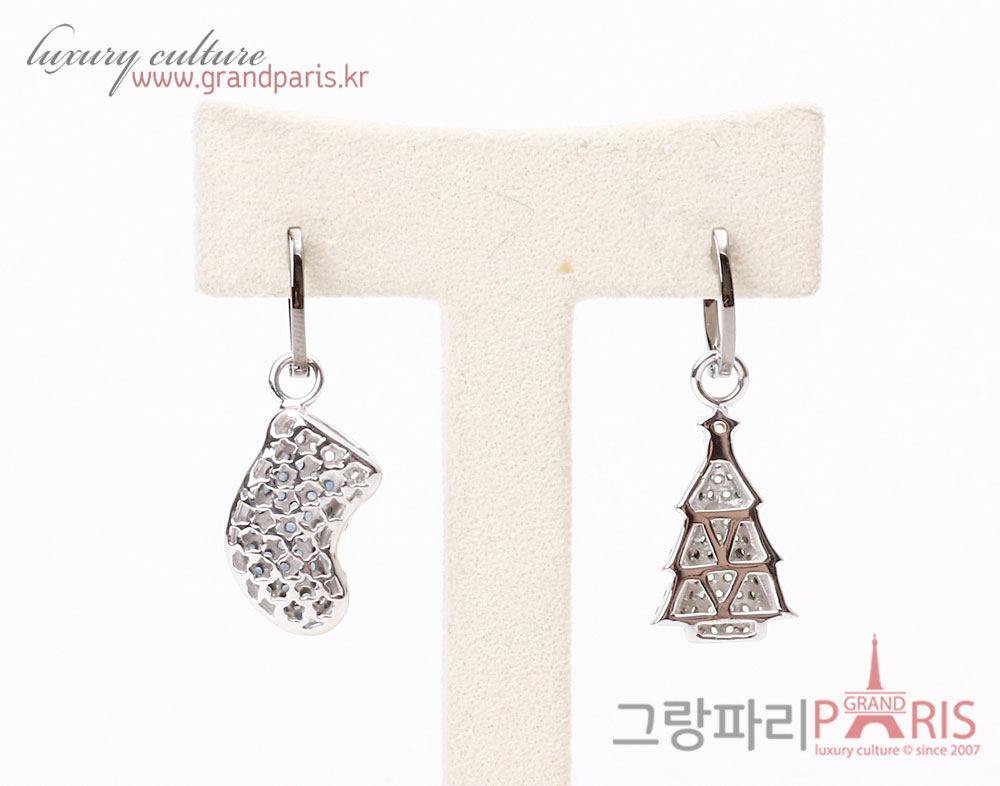 FineJewelry 천연 사파이어 차보라이트 크리스마스 이어링