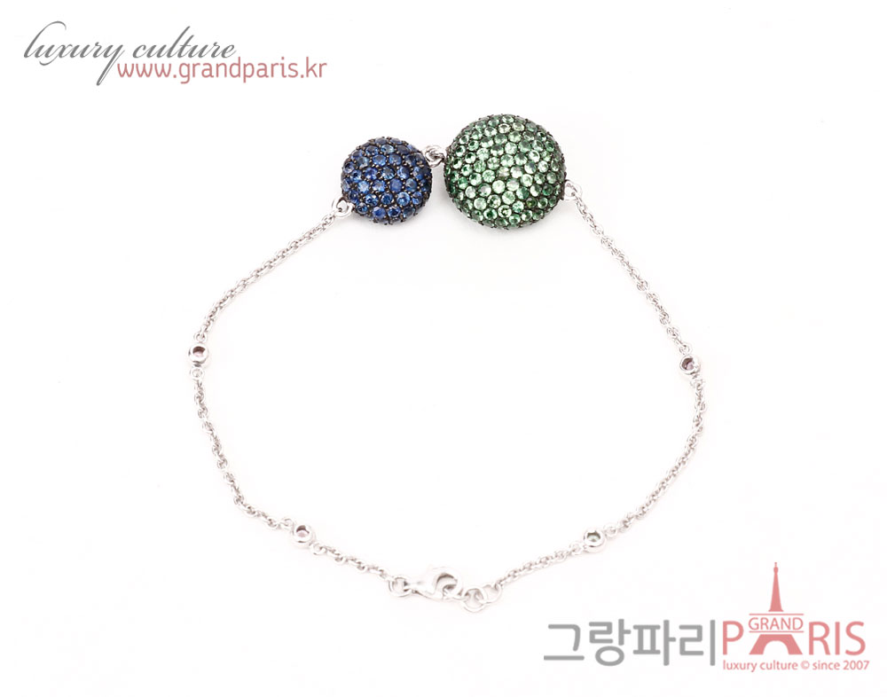 FineJewelry 팬시 사파이어 차보라이트 트윈 볼 팔찌