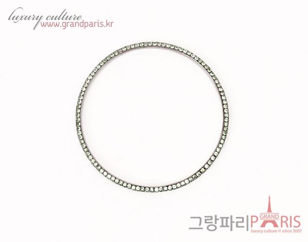 FineJewelry 천연 그로슐라 가닛 차보라이트 슬림 뱅글 팔찌
