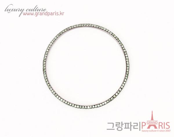 FineJewelry 천연 그로슐라 가닛 차보라이트 슬림 뱅글 팔찌