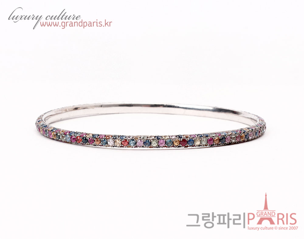 FineJewelry 팬시 사파이어 슬림 뱅글 팔찌	