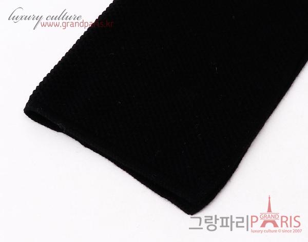 샤넬 레터링 캐시미어 머플러 블랙