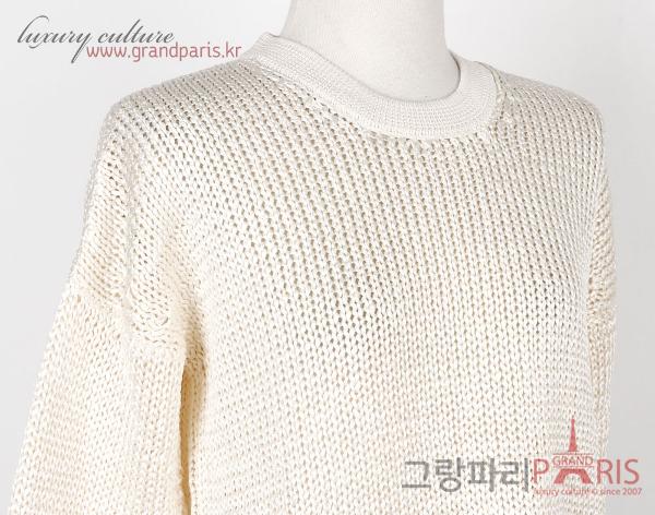 에르메스 아이보리 실크 니트 상의 36