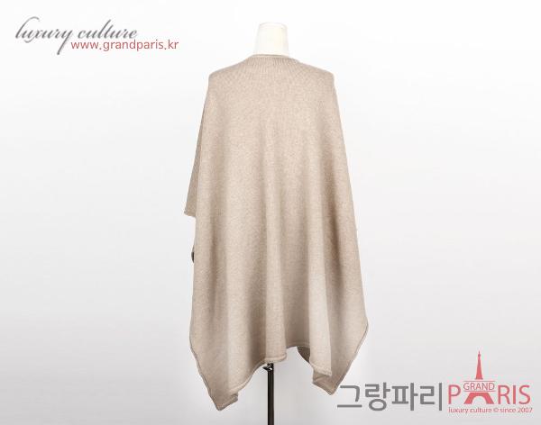 조르지오 아르마니 카키 울 케이프 숄