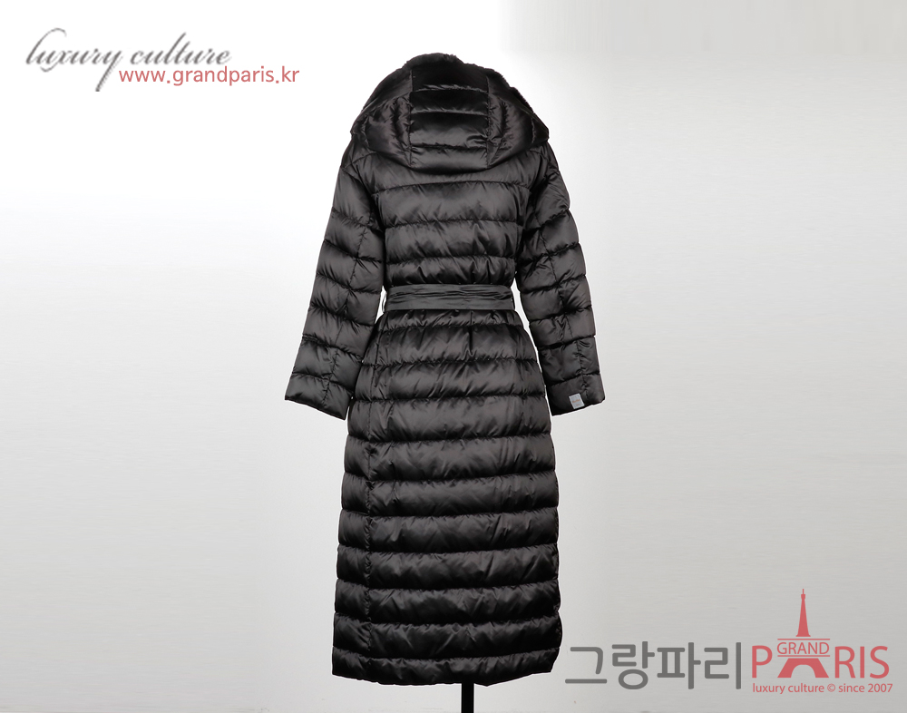 막스마라 블랙 리버시블 벨티드 패딩 점퍼 36
