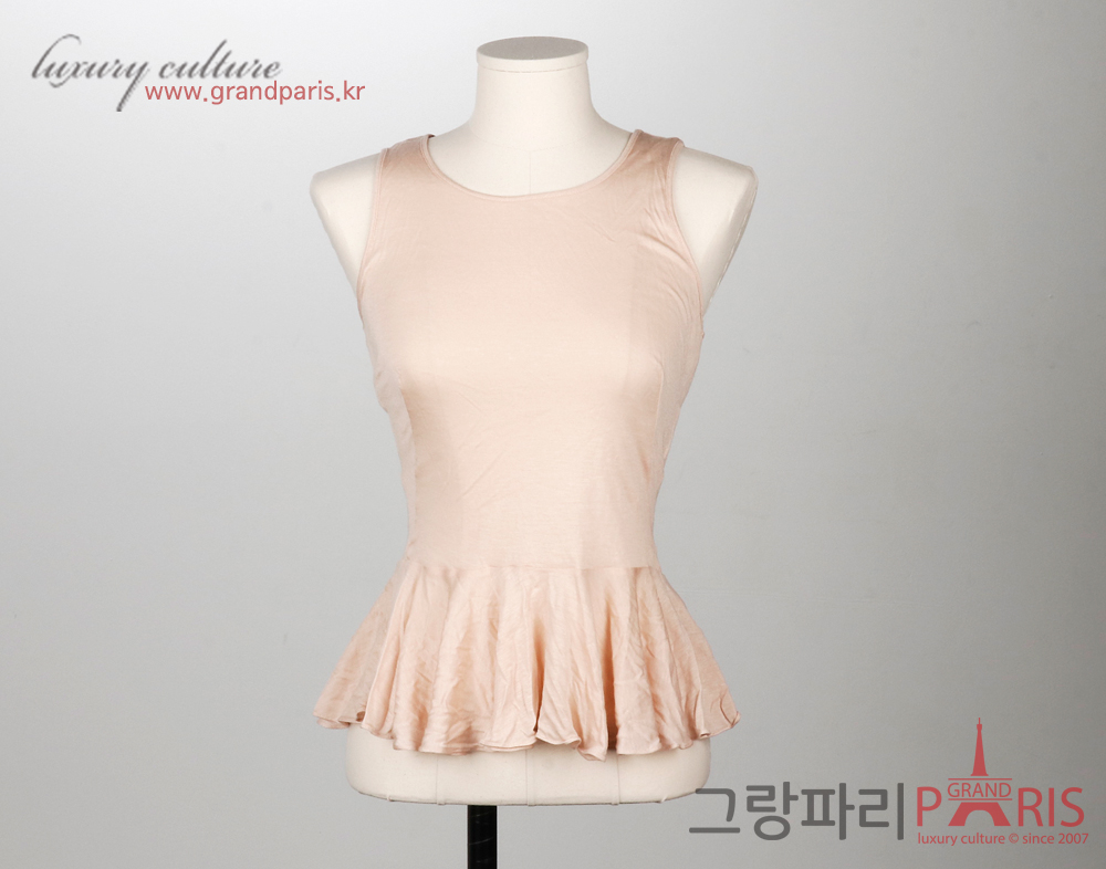 알렉산더 맥퀸 피치 핑크 컷팅 넥 가디건 민소매 SET