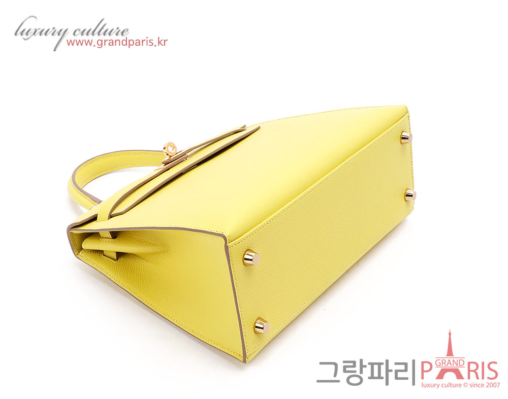 에르메스 셀리에 켈리 25 라임 금장 Z