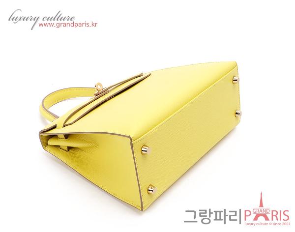 에르메스 셀리에 켈리 25 라임 금장 Z