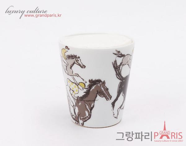 에르메스 홀스 프린팅 캔들 컵 SET