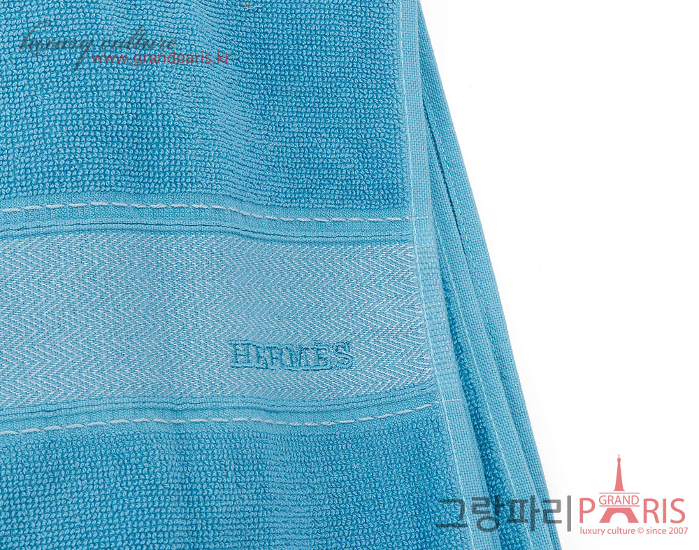 에르메스 블루 비치타올