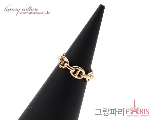 에르메스 샹달 링 옐로우골드 Au750 50size	