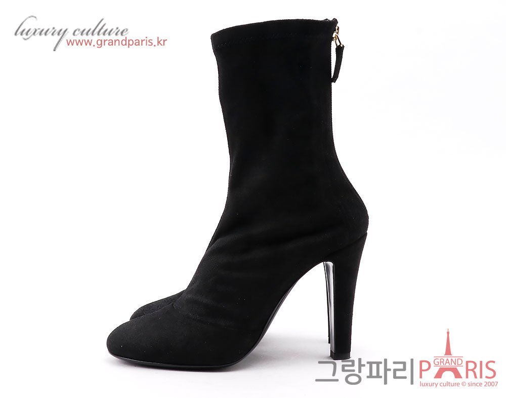 샤넬 블랙 베이직 앵클부츠 37 1/2