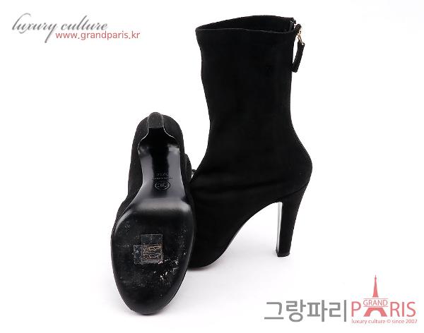 샤넬 블랙 베이직 앵클부츠 37 1/2