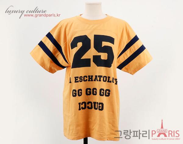 구찌 옐로우 풋볼 반소매 티셔츠 XXS