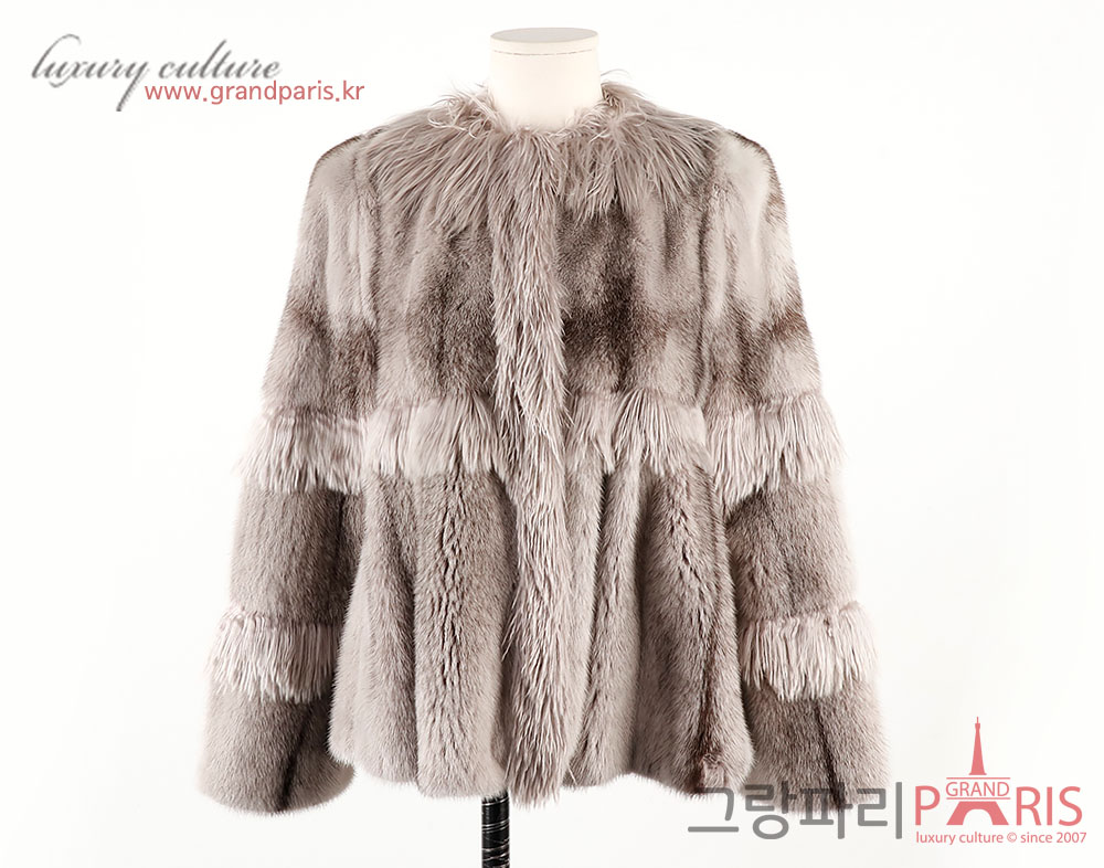 펜디 그레이 밍크 숏 자켓 36