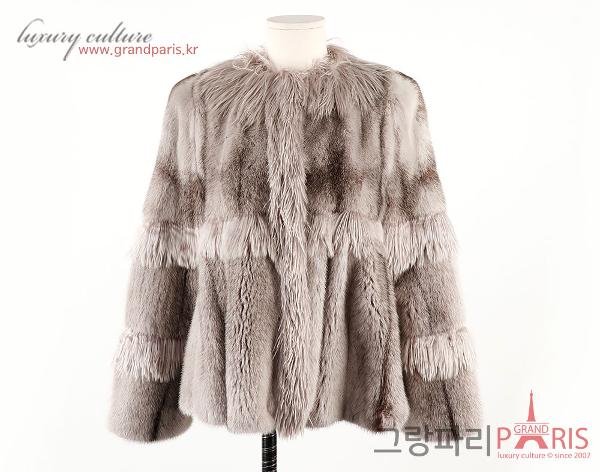 펜디 그레이 밍크 숏 자켓 36