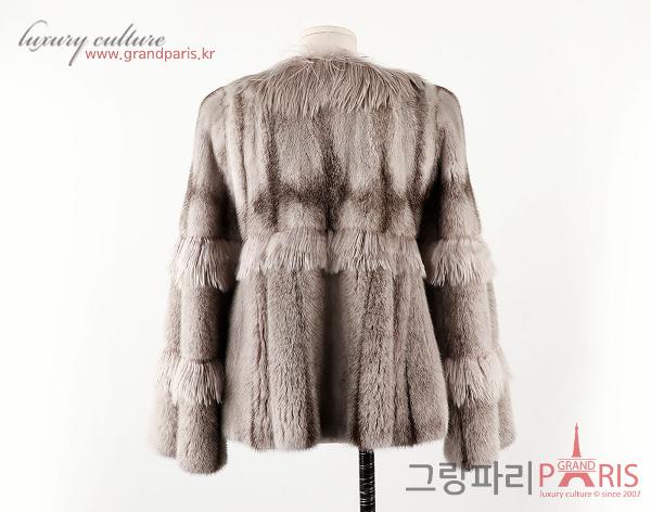 펜디 그레이 밍크 숏 자켓 36