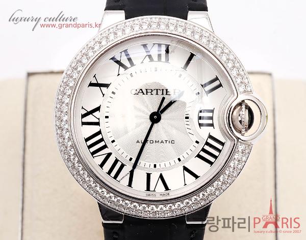 까르띠에 발롱블루 베젤 다이아 화이트골드 시계