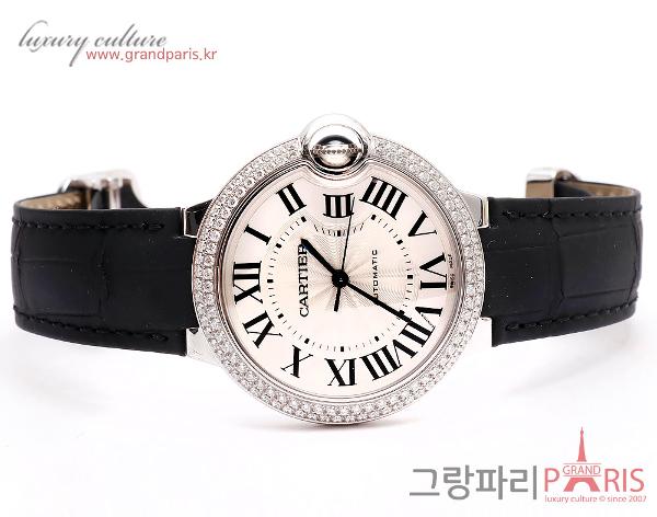 까르띠에 발롱블루 베젤 다이아 화이트골드 시계