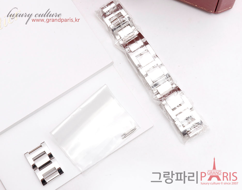 까르띠에 발롱블루 베젤 다이아 화이트골드 시계