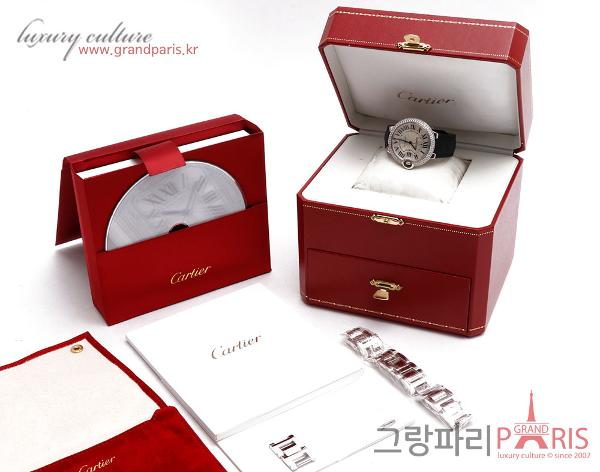 까르띠에 발롱블루 베젤 다이아 화이트골드 시계