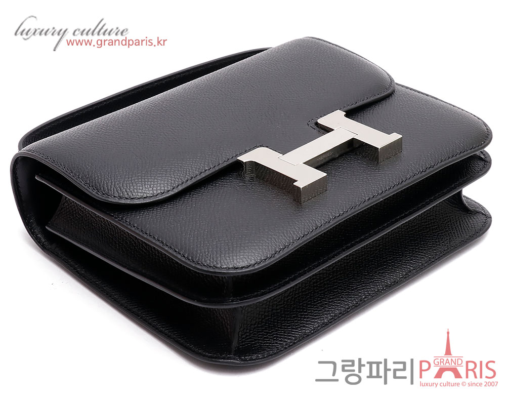 에르메스 콘스탄스 18 블랙 은장 Y 