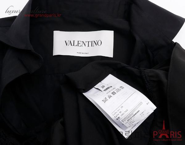 발렌티노 블랙 셔츠 레이어드 원피스 36