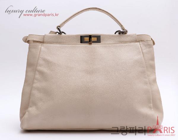 펜디 크림 베이지 피카부 토트