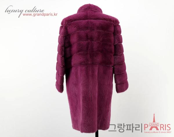 펜디 퍼플 밍크 롱 코트 46	