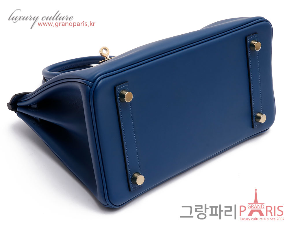 에르메스 벌킨 25 딥블루 금장 Y