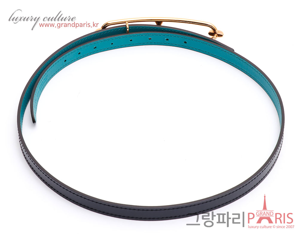 에르메스 룰리스 여성 벨트 블랙 파온 금장 75 T