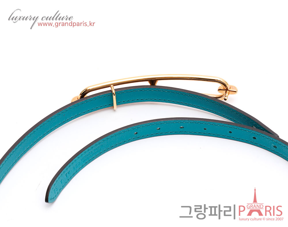 에르메스 룰리스 여성 벨트 블랙 파온 금장 75 T