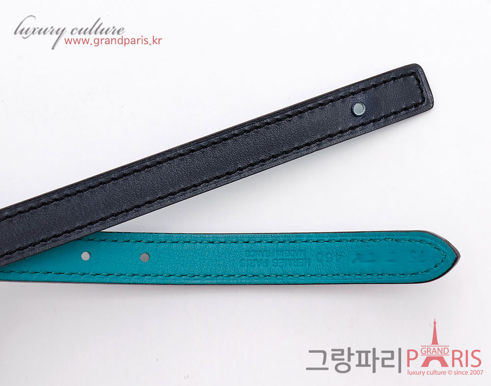 에르메스 룰리스 여성 벨트 블랙 파온 금장 75 T