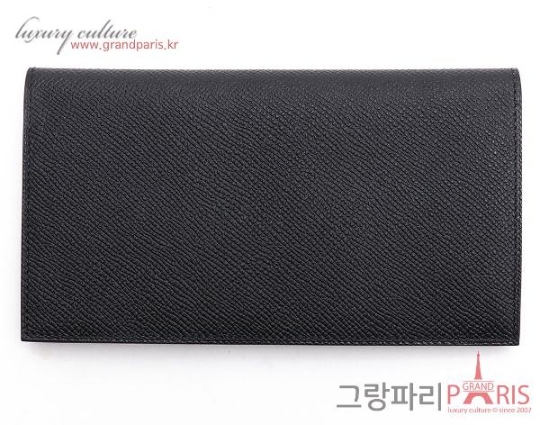 에르메스 시티즌 장지갑 블랙 Z