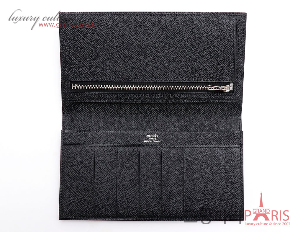에르메스 시티즌 장지갑 블랙 Z