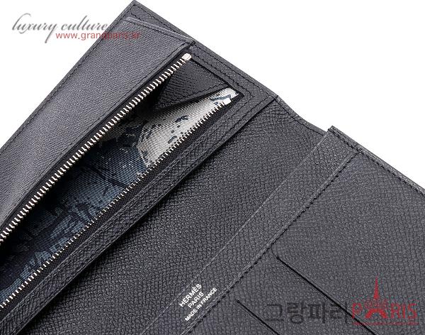 에르메스 시티즌 장지갑 블랙 Z