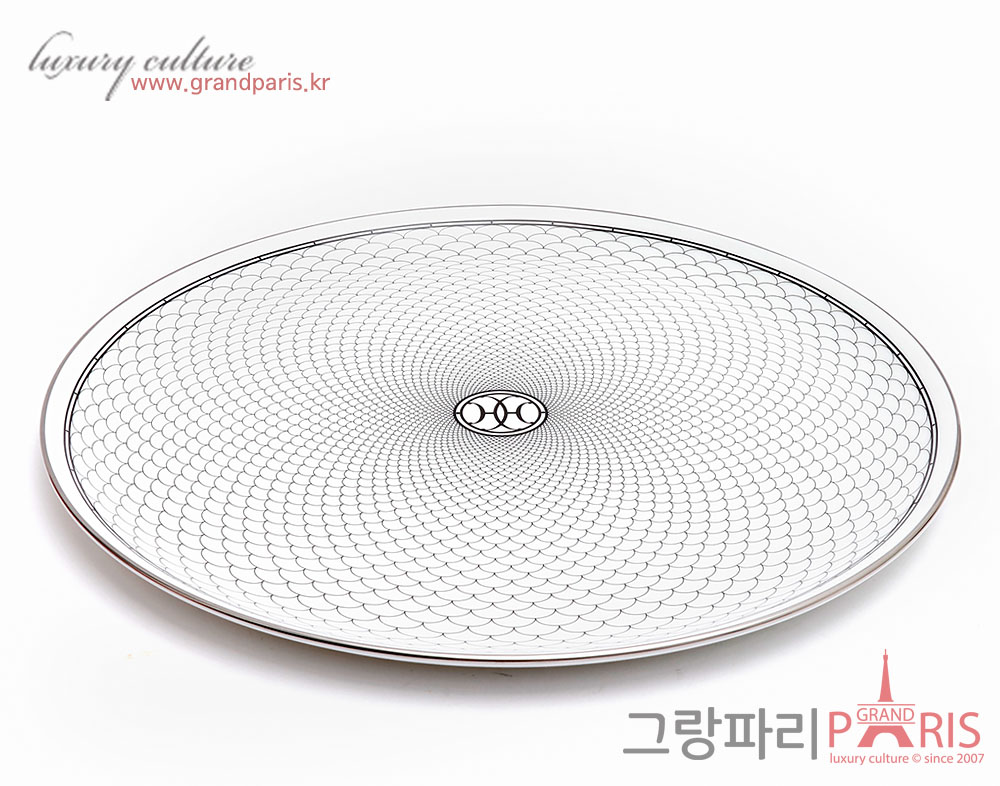 에르메스 H 데코 타르트 플레이트 화이트