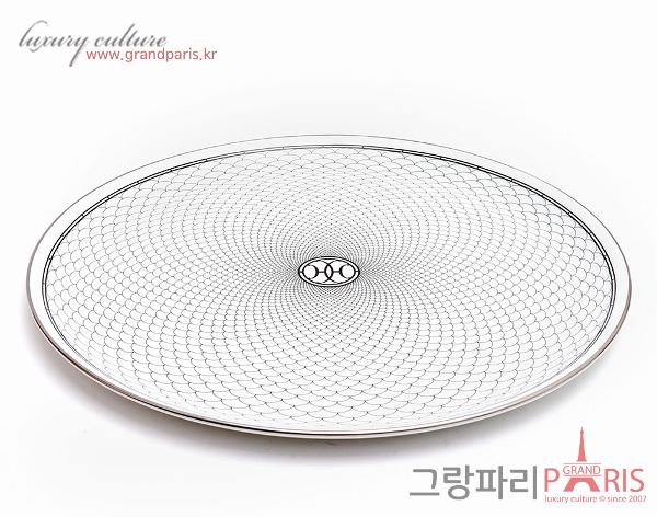 에르메스 H 데코 타르트 플레이트 화이트