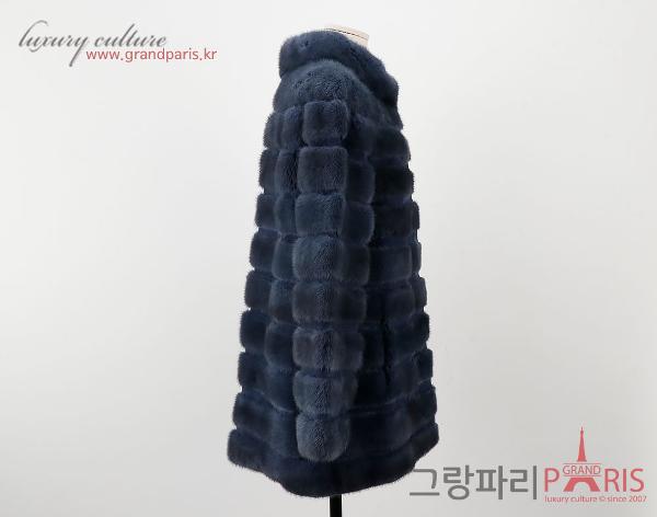 CARMEN MARC VALVO 블루 밍크 하프 코트