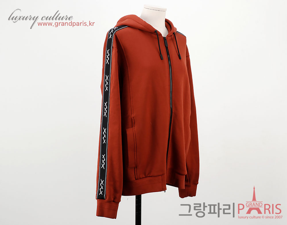 제냐 딥오렌지 트레이닝 후드 집업 XL