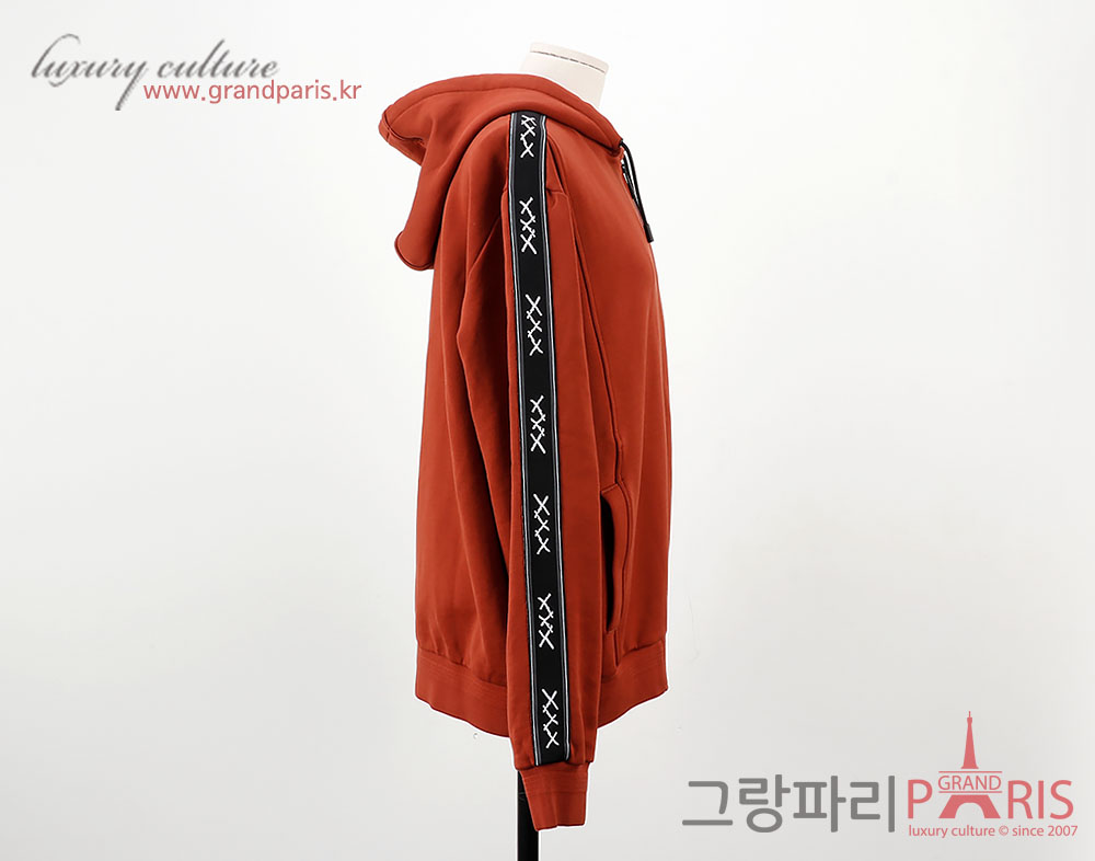 제냐 딥오렌지 트레이닝 후드 집업 XL