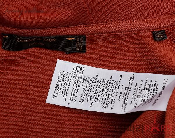 제냐 딥오렌지 트레이닝 후드 집업 XL