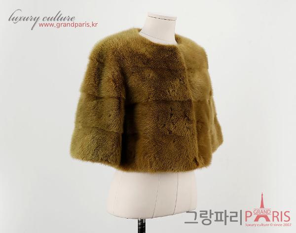 이브살로몬 머스타드 밍크 크롭 자켓 36