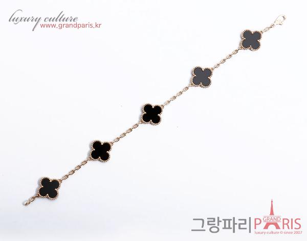 반클리프앤아펠 빈티지 알함브라 5모티브 브레이슬릿 오닉스 금장