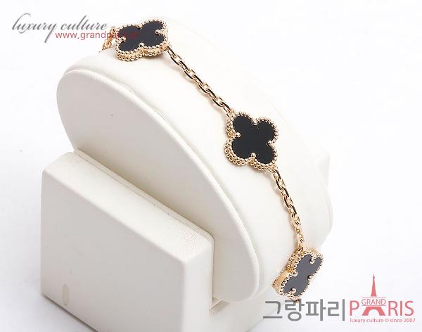 반클리프앤아펠 빈티지 알함브라 5모티브 브레이슬릿 오닉스 금장