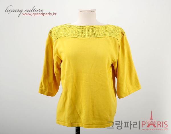 에르메스 머스타드 크로셰 니트 상의 36