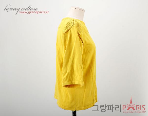 에르메스 머스타드 크로셰 니트 상의 36